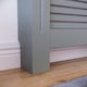 image 6 of Vida Designs Milton Radiator Cover Painted MDF Slatted Cabinet, Grey, 152cm