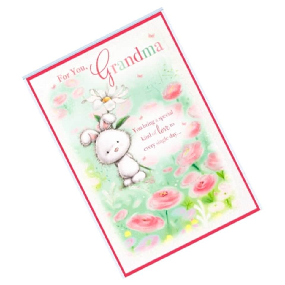image 1 of Simon Elvin For You Grandma Greetings Card (Pack of 6) - White/Green - One Size
