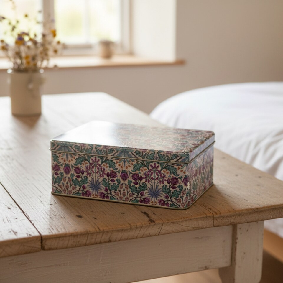 image 1 of Elite Tins Arts & Crafts - Hyacinth Deep rectangular