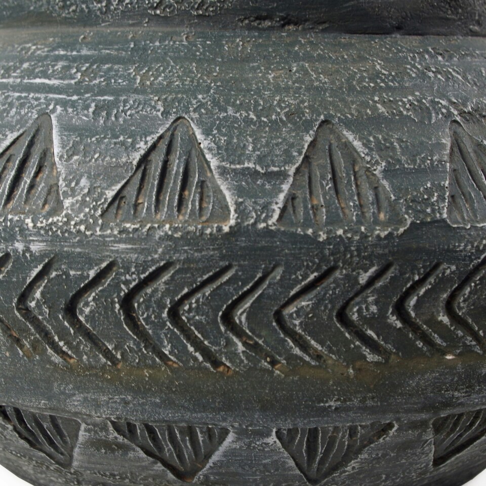 image 1 of Large Composite Triangle Planter Grey