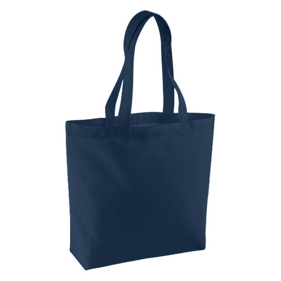 image 1 of Westford Mill Organic Cotton Shopper Bag - Navy - One Size Blue