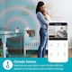 image 5 of NEDIS Smart Wifi Baby Monitor, Indoor Camera Full HD, Night Vision, PTZ, Motion & Sound Detection, 2-Way Audio, Humidity & Temperature Sensor, App Control -White/Grey