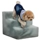 image 1 of PawHut Three-Step Portable Dog Stairs with Washable Plush Cover, for Small Pets