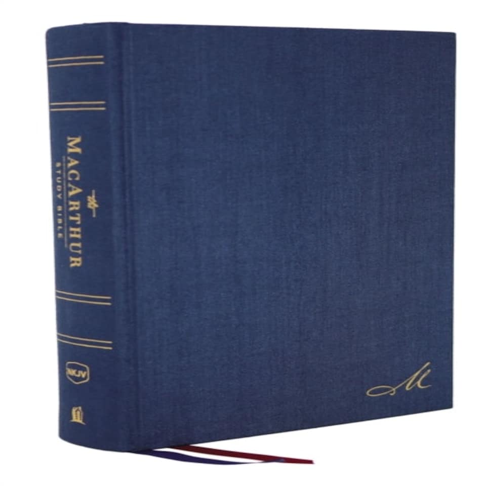 Nkjv Macarthur Study Bible 2nd Edition Cloth Over Board Blue Comfort Print