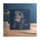 image 2 of Deckled Edge Colour Block Animal Greetings Card - Happy Birthday - Pug (Navy) - One Size