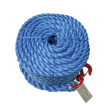 Scaffolding Gin Wheel Rope with Swivel Hook 10 Metre (18MM Polypropylene Builders Lifting 1 Ton)