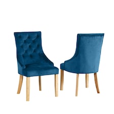 Ravenna Velvet Dining Chairs - Set of 2 - Blue