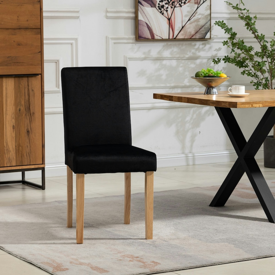 image 1 of Maiolo Velvet Dining Chairs - Set of 2