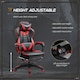 image 3 of Vinsetto Gaming Chair Ergonomic Reclining Manual Footrest Wheels Stylish Red