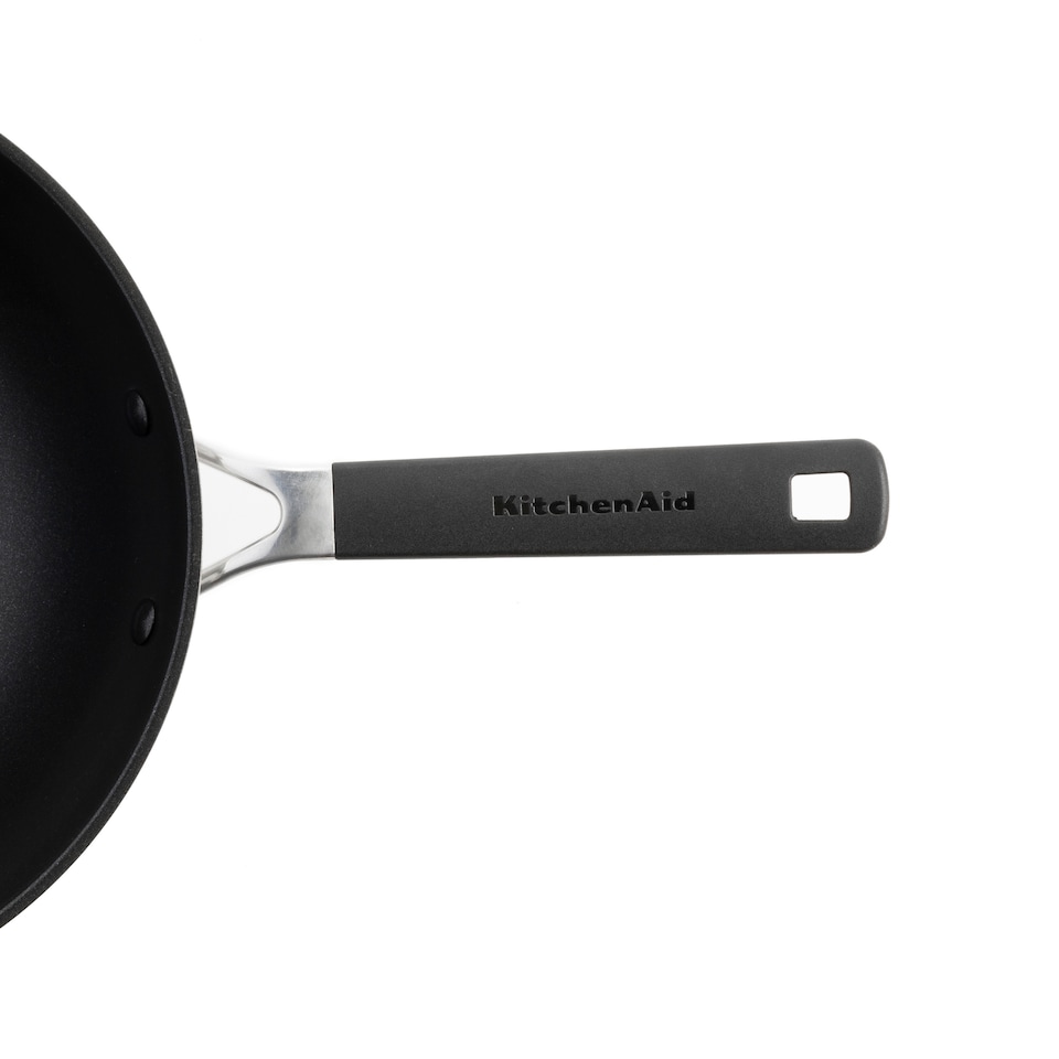 image 1 of KitchenAid Classic Stainless Steel 3 Ply Wok, 28cm