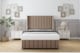 image 2 of Sloomy Melbourne Mink Plush Divan Bed Base No Drawers With 54 Inch Wingback Headboard & 12 Inch Matching Footboard | Brown | Mink | King | 1
