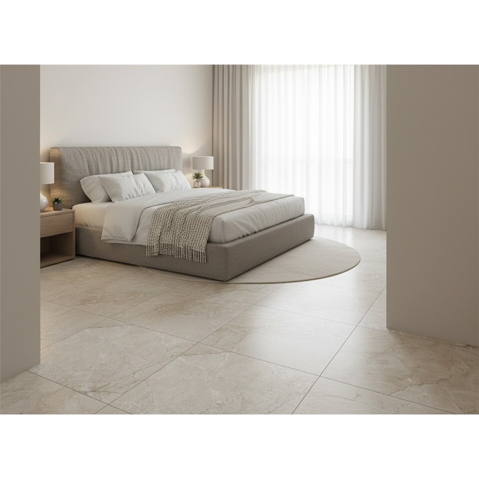 image 1 of Opalus Marble Grey Matt Porcelain Tile (3 Pack - 1 Box - 1.07m2 ) - Bedroom2 - Floor & Wall Tile - Inspired by Turkisk Marble