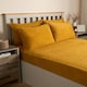 image 3 of OHS 4 Pack Soft Cosy Teddy Fleece Pillowcases, 50x75cm - Ochre Yellow