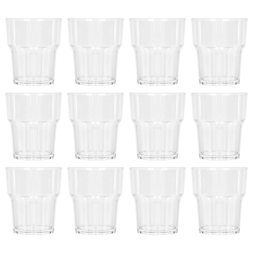image 1 of Argon Tableware Reusable Plastic Tumblers - 260ml - Pack of 12 | Clear | Clear
