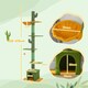 image 3 of PawHut 230-275cm Floor-to-Ceiling Cat Tree for Indoor Cats with Cat House