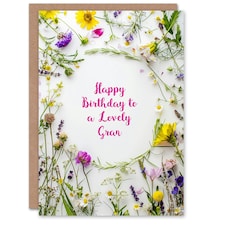 Simple Spring Meadow Wildflowers Floral Gran Her Birthday Card