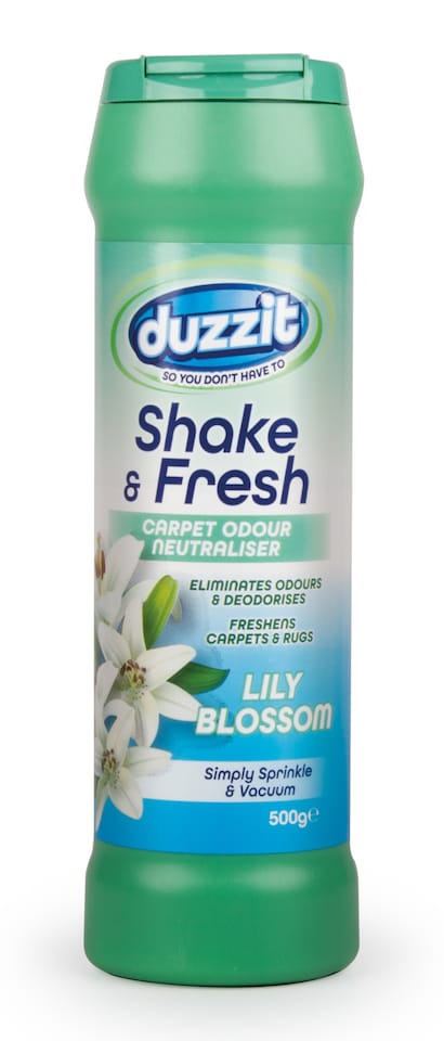 image 1 of Duzzit Shake & Fresh Carpet Odour Neutraliser Lily Blossom 500g