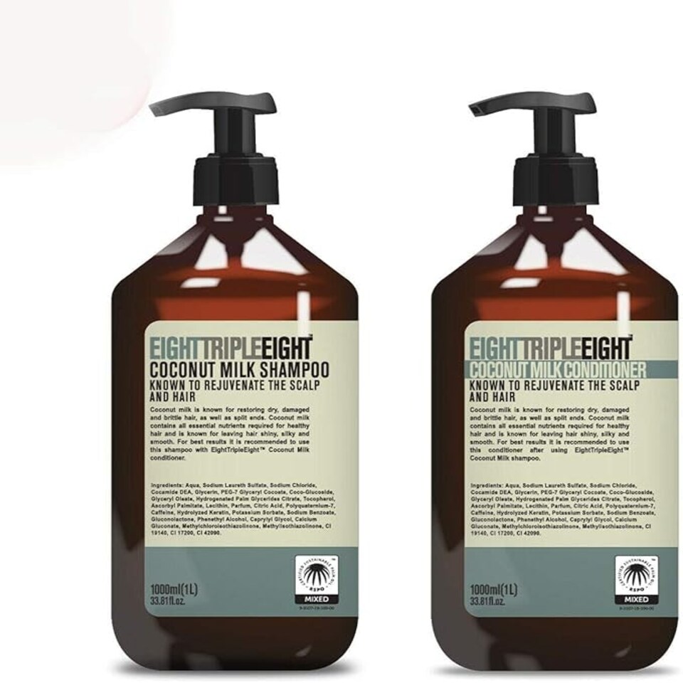 image 1 of Triple Eight  Coconut Milk Shampoo & Conditioner 1 Litre