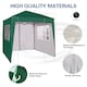 image 3 of MCC Direct 2X2 Pop up Green Gazebo with Sides | Green | Green