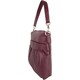 image 3 of Soft Leather Ruched Detail Detachable Strap Cross Body Shoulder Bag Red | Merlot