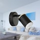 image 5 of Set of 2 Larbert - Black Adjustable Wall or Ceiling Spotlight