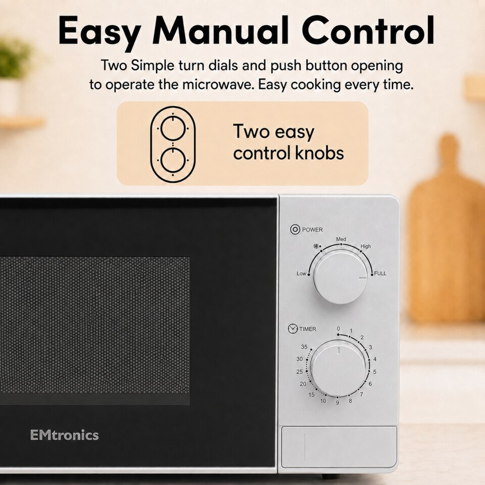 image 1 of EMtronics 20L 700W Microwave - Silver