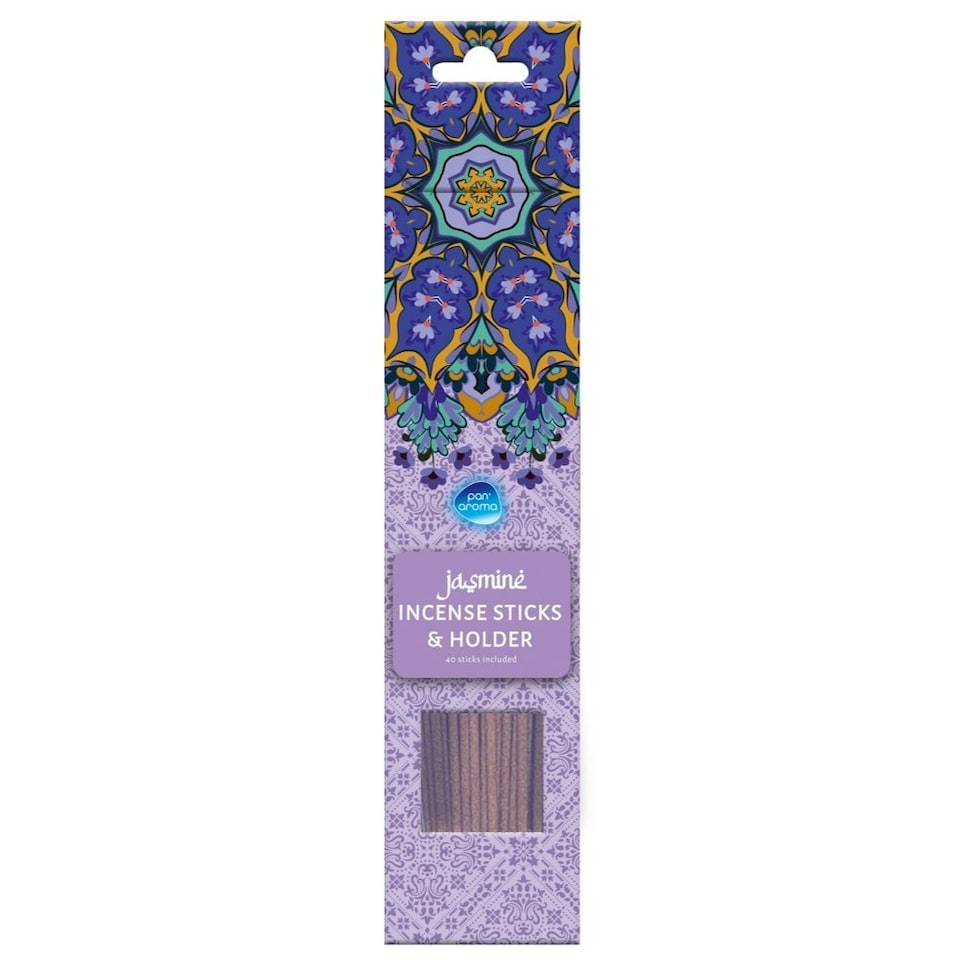 image 1 of Pack of 40 Jasmine Incense Sticks & Holder