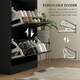 image 6 of HOMCOM Narrow Shoe Cabinet with 3 Flip Drawers for 18 Pairs of Shoes Black Black