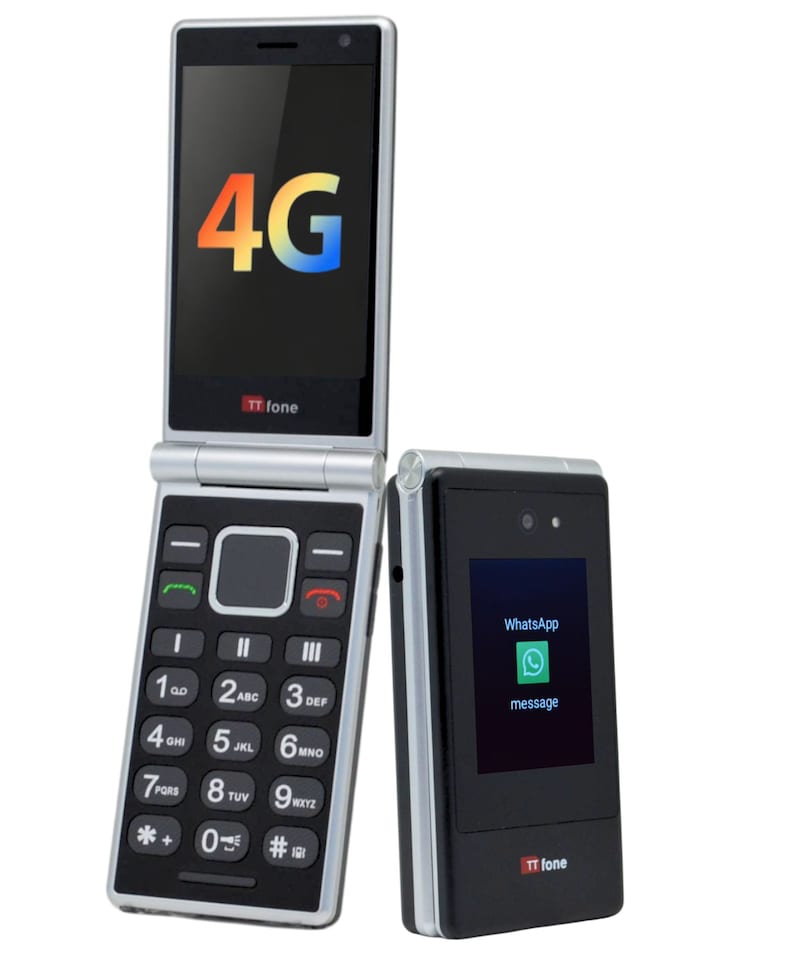 image 1 of TTfone TT990 4G Flip Phone with Android 14 (De-Googled)  - EE Pay as you go