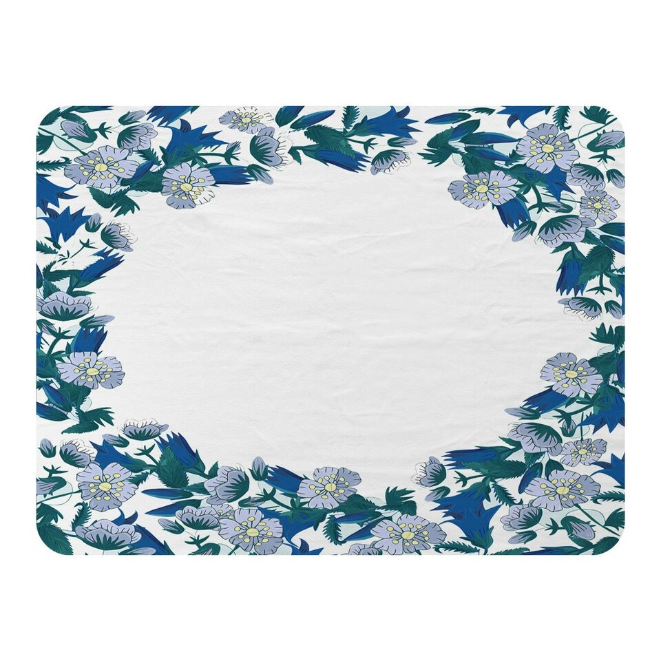 image 1 of Winter Blue Flowers (Blanket)