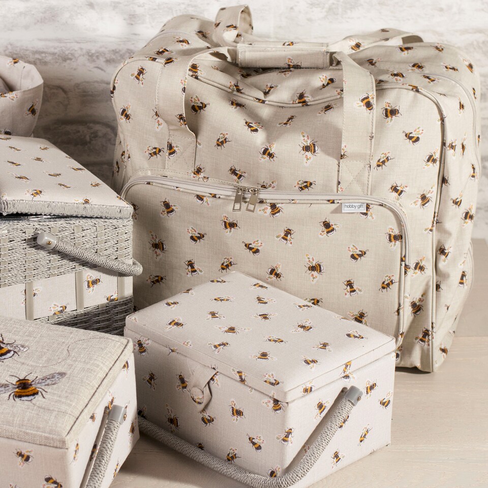 image 1 of Hobby Gift Sewing Machine Bag, Printed, Natural Bees