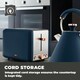 image 4 of Tower Cavaletto Pyramid Kettle & 2 Slice Toaster Set in Midnight Blue & Rose Gold