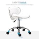 image 5 of HOMCOM Adjustable Rolling Swivel Beauty Salon Chair, Stool for Spa, Technician - White
