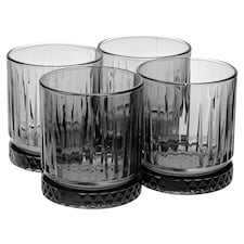 Elysia Coloured Glasses Sets Drinking Glass Whiskey Tumblers | Grey | Set of 4 Grey 355ml | 4