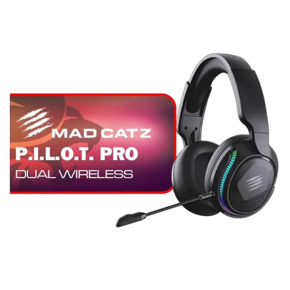 image 1 of Mad Catz P.I.L.O.T. PRO Dual Wireless RGB Headset Gaming Headset Black