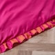 image 4 of OHS Print Frill Edge Duvet Cover Set with Pillowcase Microfibre Bedding | Pink | Hot Pink/Orange/Pink | King