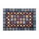 image 1 of Nicoman Rubber Elegant Blue Tile Doormat - 60x40cm