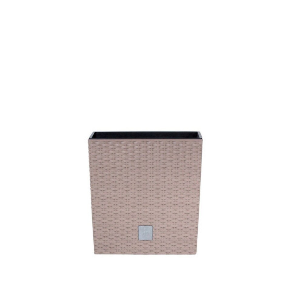 image 1 of 20cm Rato Rattan Design Plant Pots Square -1-2 Pack | Cream | Beige & Set of 1 | 1