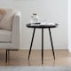 image 2 of Chervey Round Solid Mango Wood Side Table with Tri-Pin Legs Large