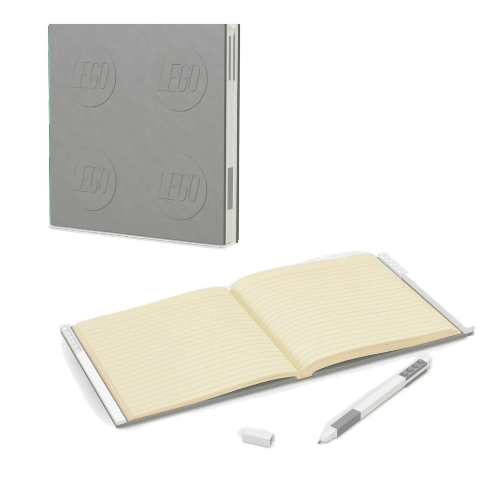 LEGO 2.0 Locking Notebook & Gel Pen - Grey LEG52448