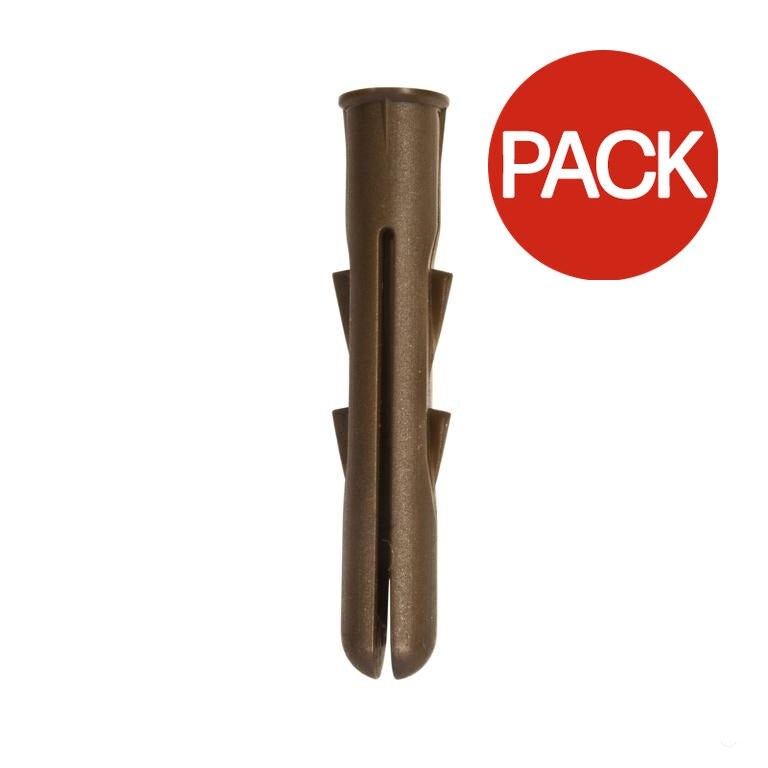 Securfix Heavy Duty Wall Plugs (Pack of 500) - Brown - One Size