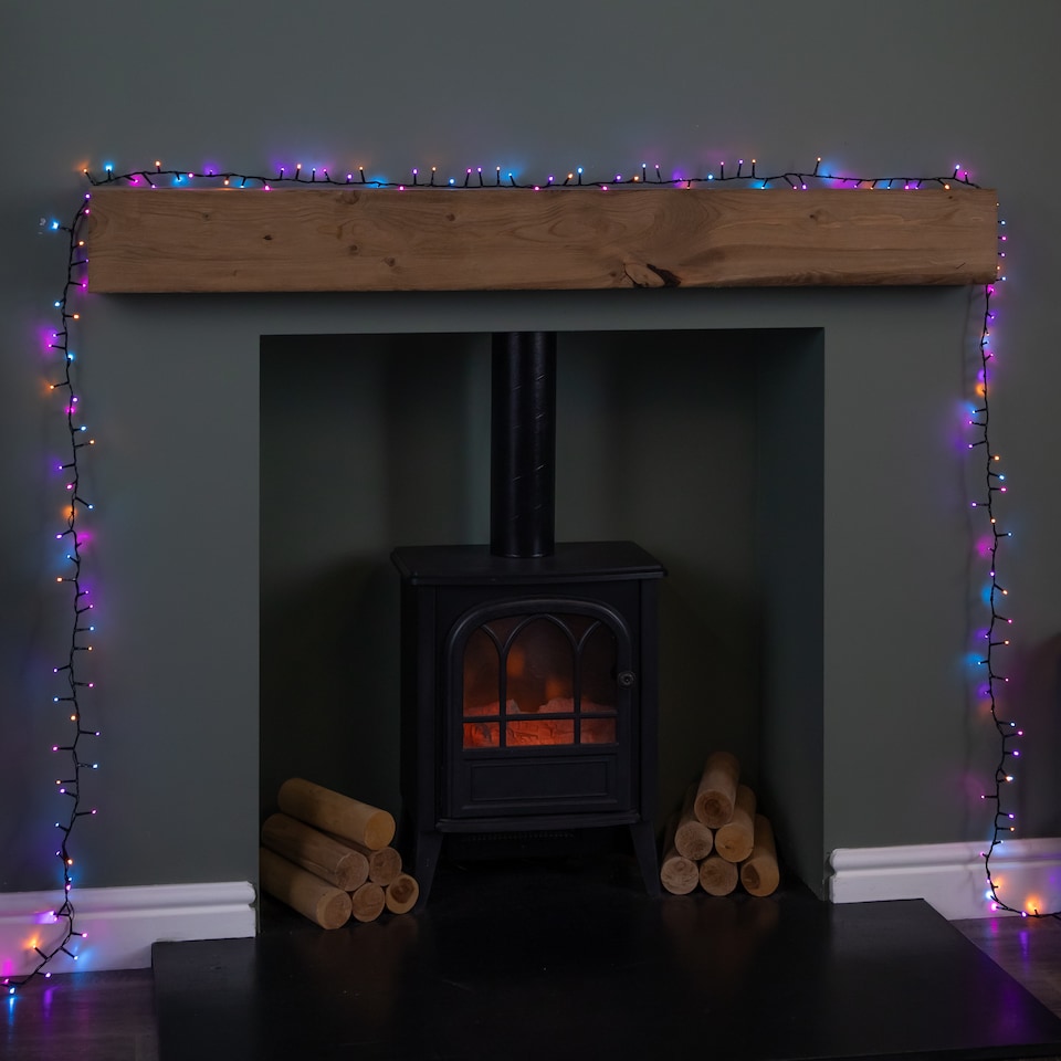 image 1 of 6m 240 LED TreeBrights Multi-Action Christmas String Lights with Timer in Rainbow