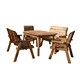image 6 of Hand Made 6 Seater Rustic Wooden Garden Furniture Table and Bench/Chairs Set