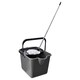 image 1 of 1 x Metallic 12L Mop & Bucket Set For Cleaning Hard Floors Complete With Pouring Lip & Cotton Mop