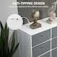 image 4 of HOMCOM Chests of Drawer Fabric Dresser Storage Cabinet w/ 6 Drawers for Bedroom