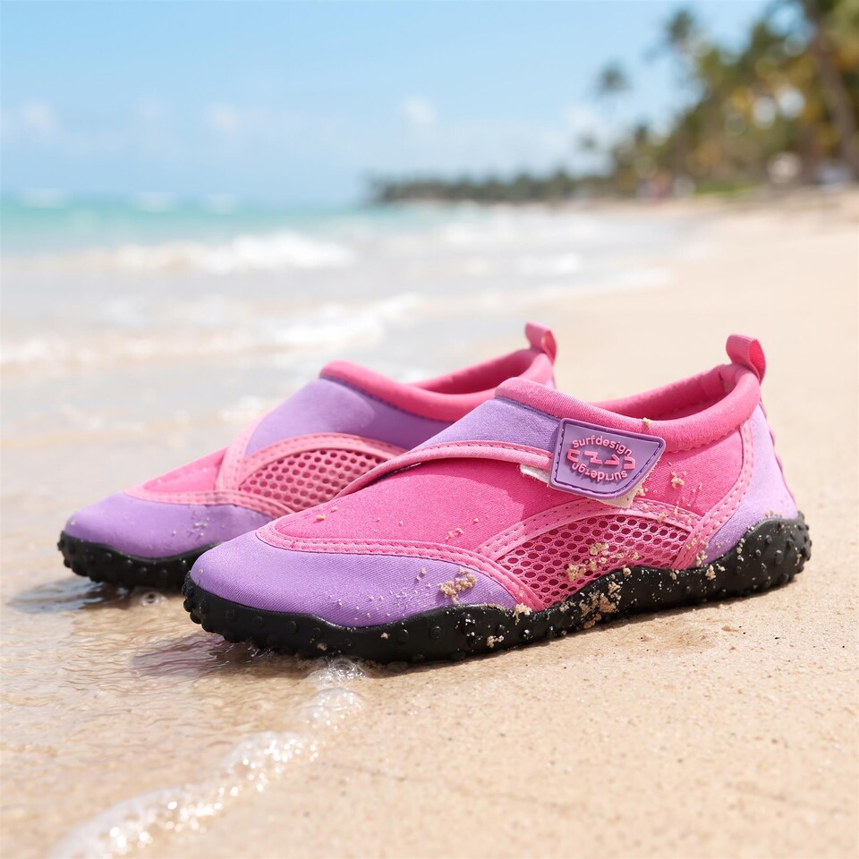 image 1 of GEEZY Kids Aqua Water Shoes for Girls Beach Holidays - Pink, UK Child 8