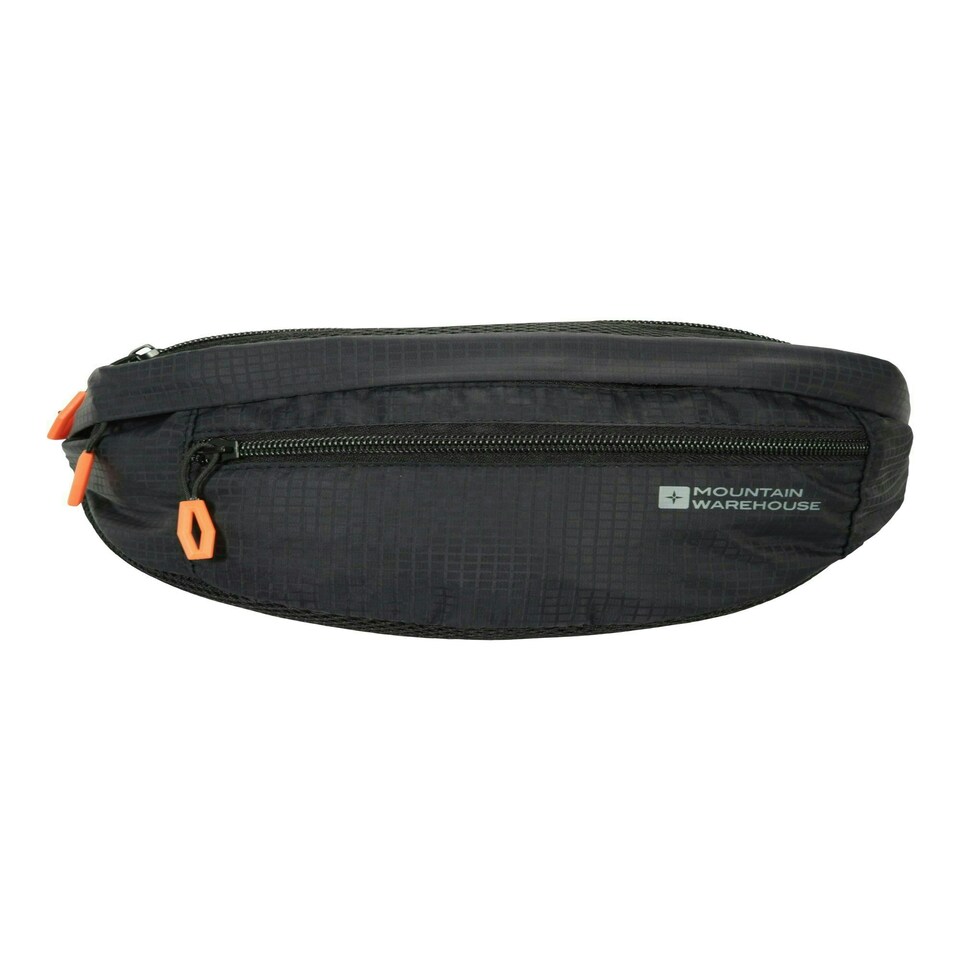 image 1 of Mountain Warehouse Mission Bum Bag Lightweight Fanny Pack Two Compartments Hike Black