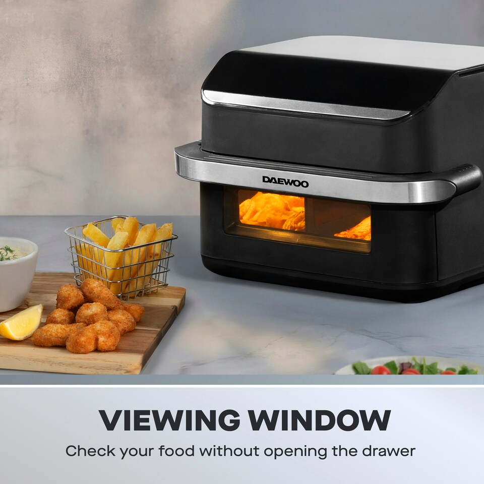 image 1 of Daewoo 10L Megadrawer Single or Double Air Fryer Dual Drawer Large Capacity