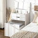 image 2 of HOMCOM Dressing Table with Mirror and Stool, Vanity Table with Storage