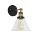 image 1 of ValueLights Norton Black Indoor Wall Lantern and E27 Pear LED 4W Warm White 2700K Bulb